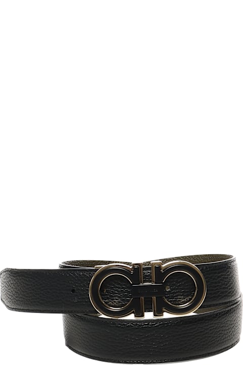 Ferragamo Belts for Men Ferragamo Gancini Belt In Calfskin