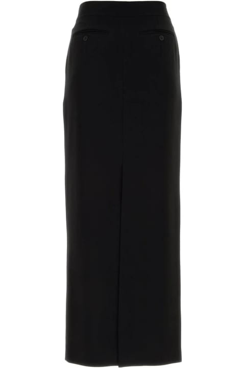Homeware Max Mara Studio Black Triacetate Blend Lemma Skirt Max Mara Studio