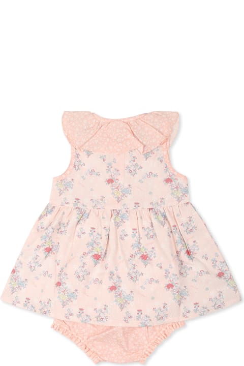 Kenzo Kids for Baby Girls Kenzo Kids Pink Dress For Baby Girl With Logo