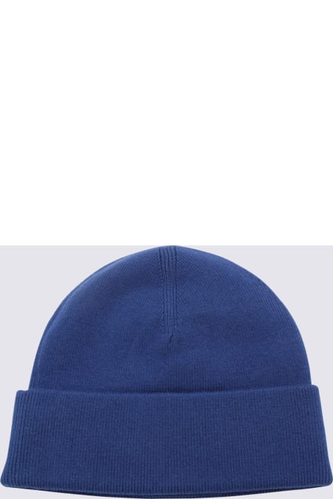 Fred Perry for Men Fred Perry Navy Blue And White Cotton-wool Blend Beanie