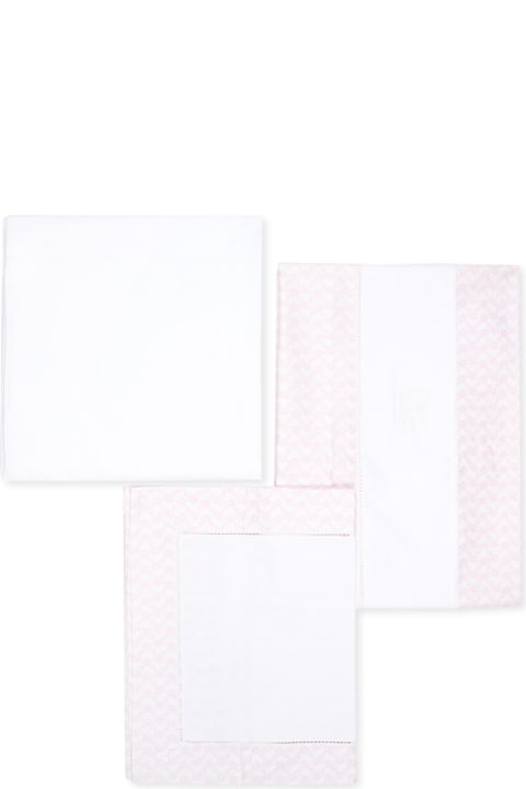 ベビーボーイズ Etroのアクセサリー＆ギフト Etro Pink Sheet Set For Baby Girl With Paisley Pattern