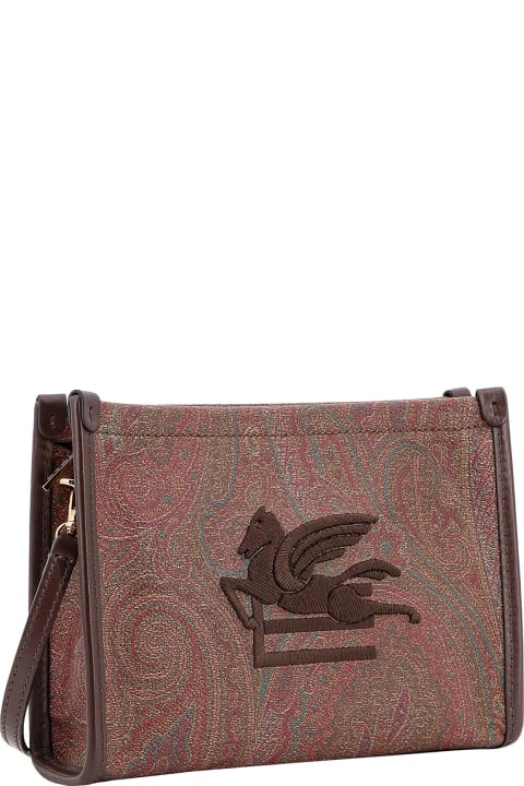 Etro 'arnica' Brown Leather Clutch Bag | italist