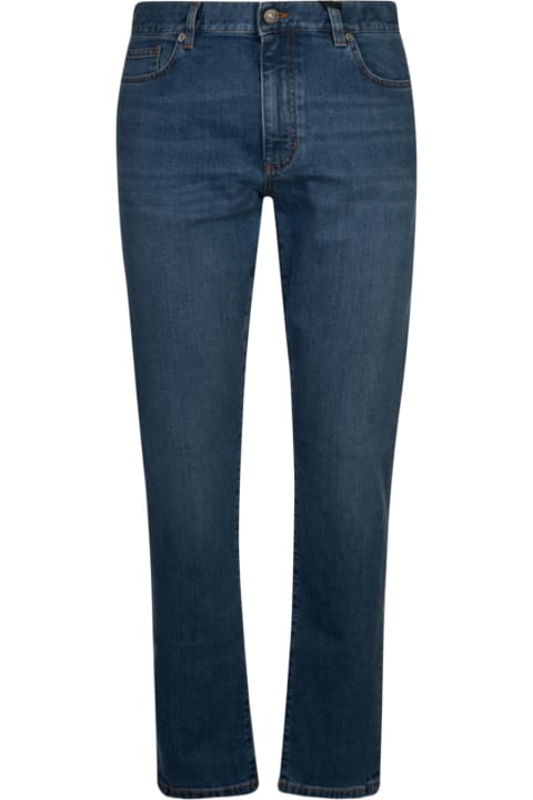 Zegna Jeans for Men Zegna Fitted Buttoned Jeans