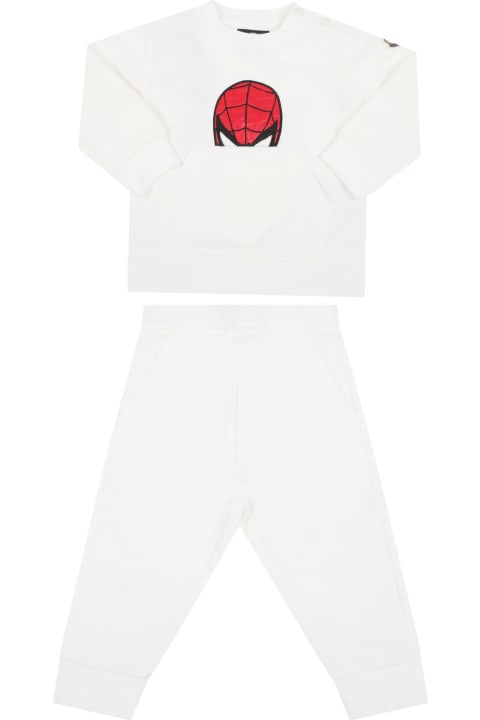 White Tracksuit For Baby Kids With Spiderman