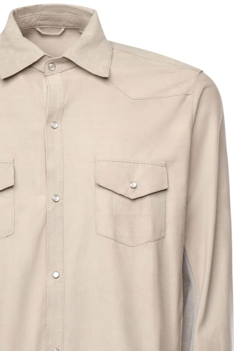 Eleventy Shirts for Men Eleventy Leather Shirt