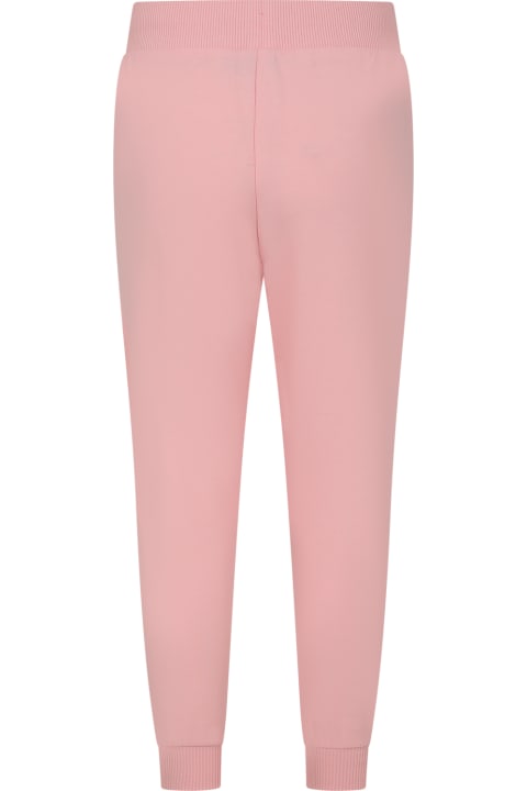 Moschino Bottoms for Girls Moschino Pink Trousers For Girl With Logo