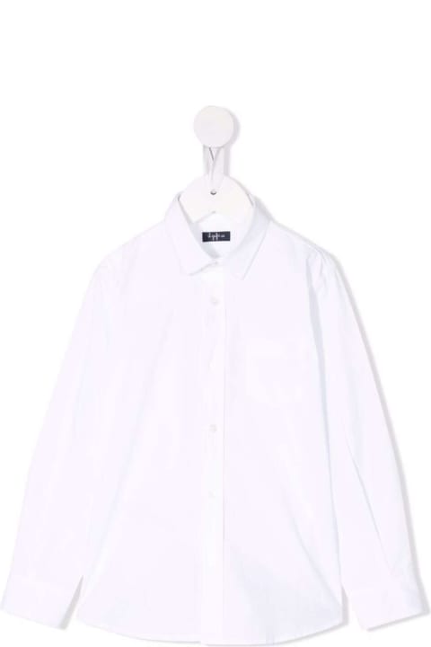 Il Gufo Shirts for Boys Il Gufo White Shirt With Patch Pocket On The Chest In Cotton Boy