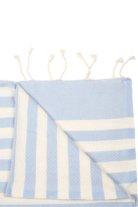 MC2 Saint Barth Accessories & Gifts for Boys MC2 Saint Barth Light Blue Beach Towel For Kids With Logo