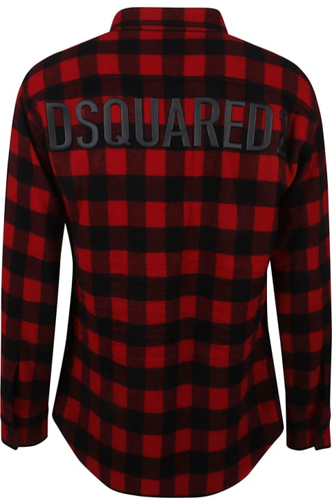 Dsquared2 Shirts for Men Dsquared2 Big Logo Canadian Relaxed Dan Shirt