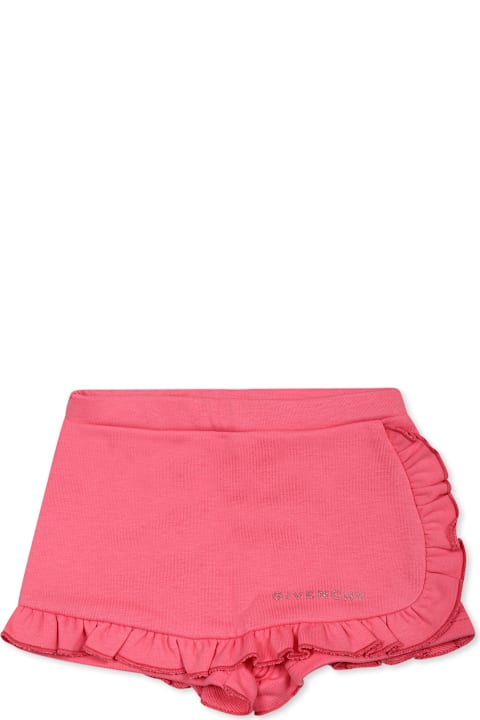 أدوات منزلية Givenchy Fuchsia Shorts For Baby Girl With Logo