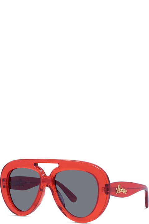 Eyewear for Men Loewe Loewe Lw40144u Curvy 66a Rosso Lucido Sunglasses