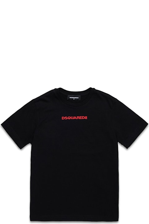 Dsquared2 for Kids Dsquared2 Logo Detailed Crewneck T-shirt