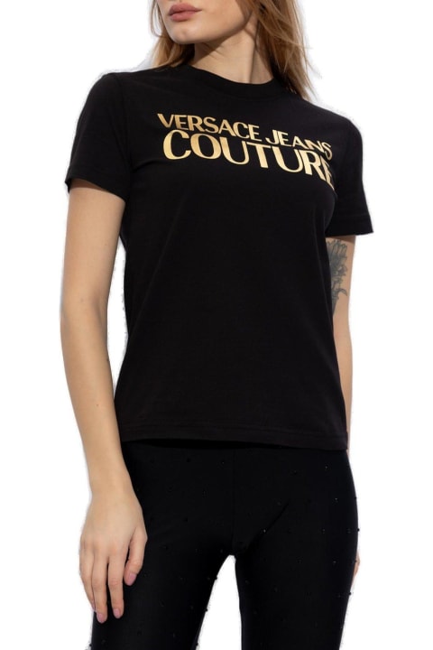 Versace Jeans Couture Topwear for Women Versace Jeans Couture Logo Printed Crewneck T-shirt