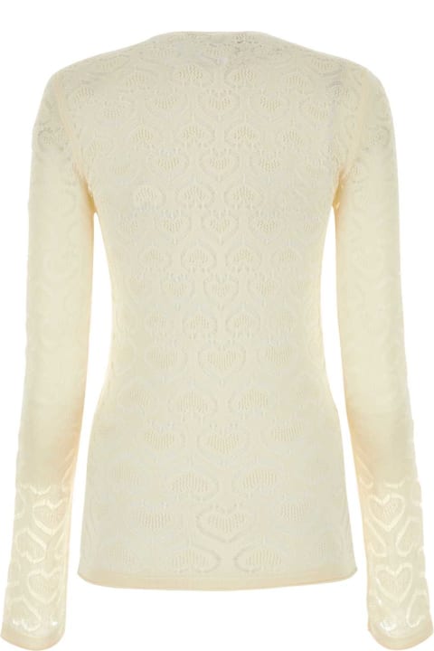Marco Rambaldi Sweaters for Women Marco Rambaldi Ivory Lace Top
