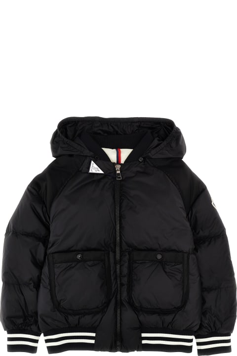 Moncler Down Jacket With Embroidered Logo | italist, ALWAYS LIKE A