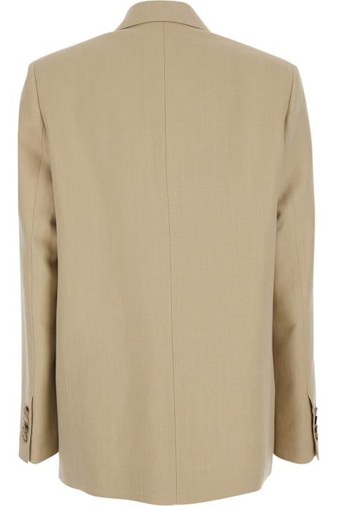 Mauro Grifoni for Men Mauro Grifoni Beige Jackets With Shirt Collar And Front Button Closure In Tech Fabric For Women