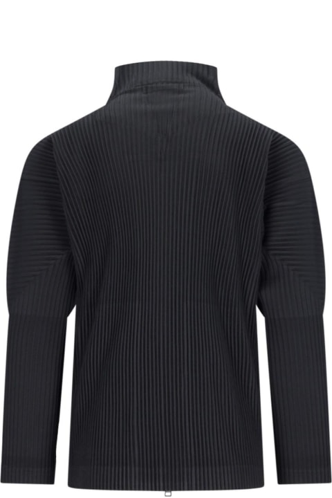 Homme Plissé Issey Miyake Fleeces & Tracksuits for Men Homme Plissé Issey Miyake Pleated Zip Sweatshirt