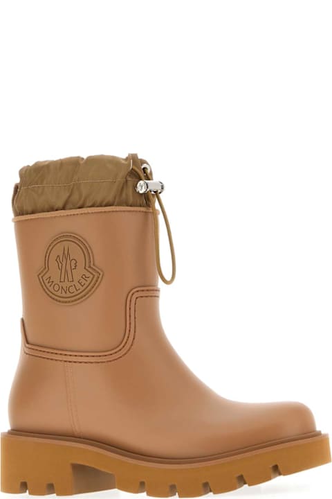 Moncler Camel Rubber Kickstream Ankle Boots