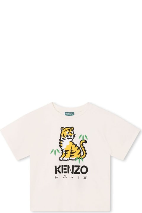 Kenzo Kids T-Shirts & Polo Shirts for Women Kenzo Kids T-shirt Con Stampa