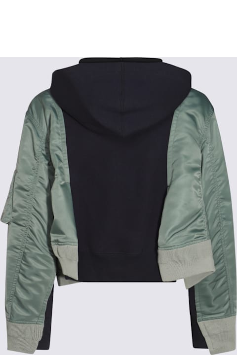 Sacai Fleeces & Tracksuits for Women Sacai Green And Blue Sweatshirt