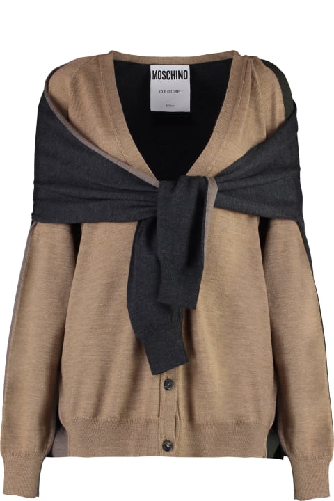 Moschino for Kids Moschino Beige Virgin Wool Cardigan