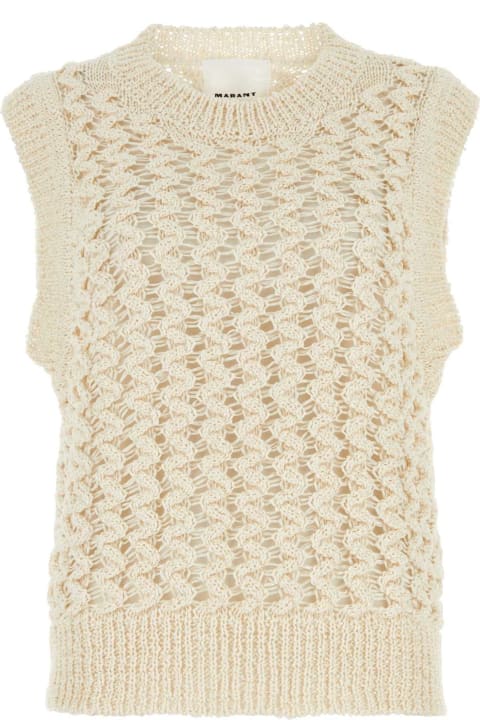 Clothing for Women Isabel Marant Ivory Cotton Blend Fynn Vest