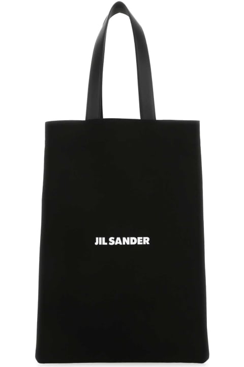 Jil Sander for Women Jil Sander Black Canvas Shopping Bag