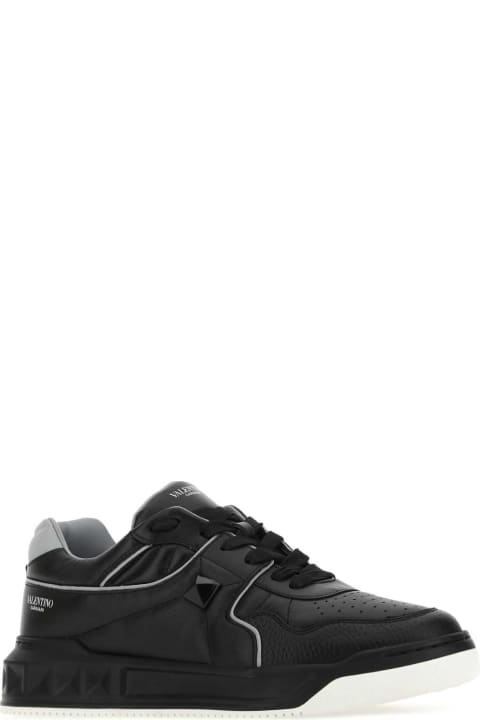 Sneakers for Men Valentino Garavani Black Nappa Leather One Stud Sneakers