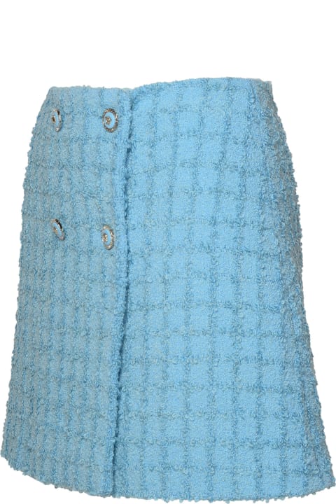 Skirts for Women Versace Skirt In Light Blue Virgin Wool Blend