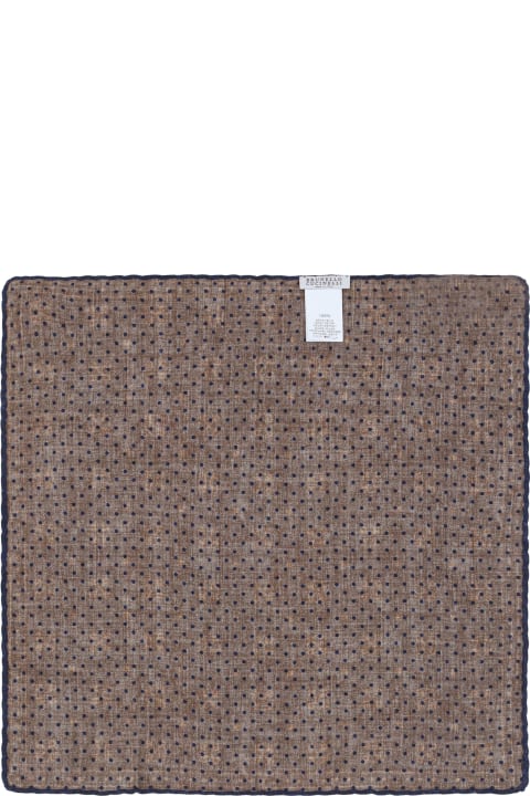 Brunello Cucinelli Scarves for Men Brunello Cucinelli Mix-printed Reversible Handkerchief