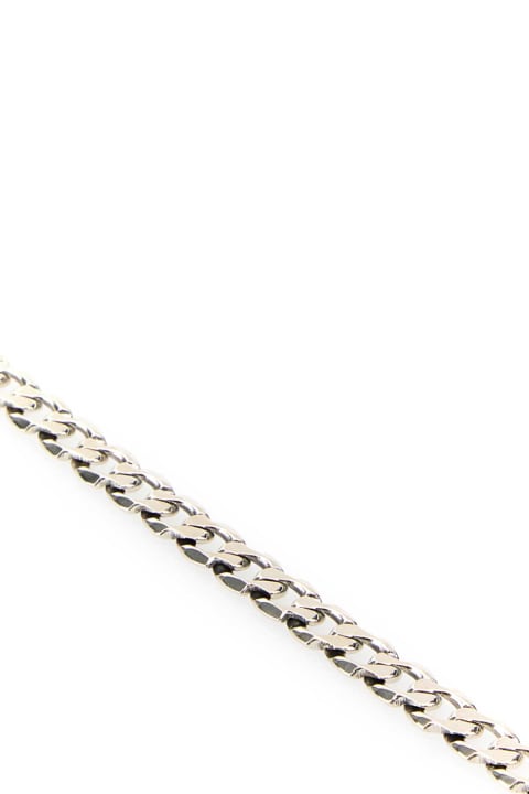 Emanuele Bicocchi أساور لـ السيدات Emanuele Bicocchi 925 Silver Edge Cuban Chain Bracelet