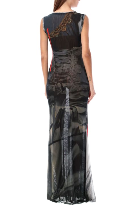 Ottolinger for Women Ottolinger Mesh Maxi Dress Print