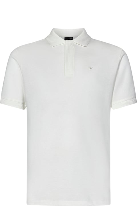 Emporio Armani for Men Emporio Armani Logo Embroidered Polo Shirt