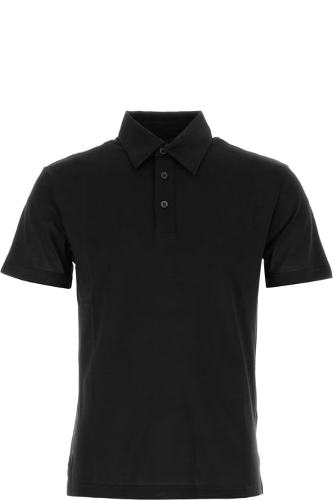 PT Torino Shirts for Men PT Torino Black Cotton Polo Shirt