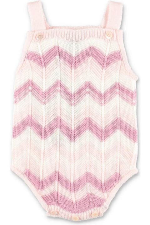 Bodysuits & Sets for Baby Boys Missoni Kids Zigzag Square-neck Knitted Rompers