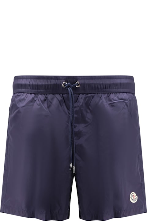Swimwear Sale for Men Moncler Nylon Swim Trunks With Logo Patch On The Front
