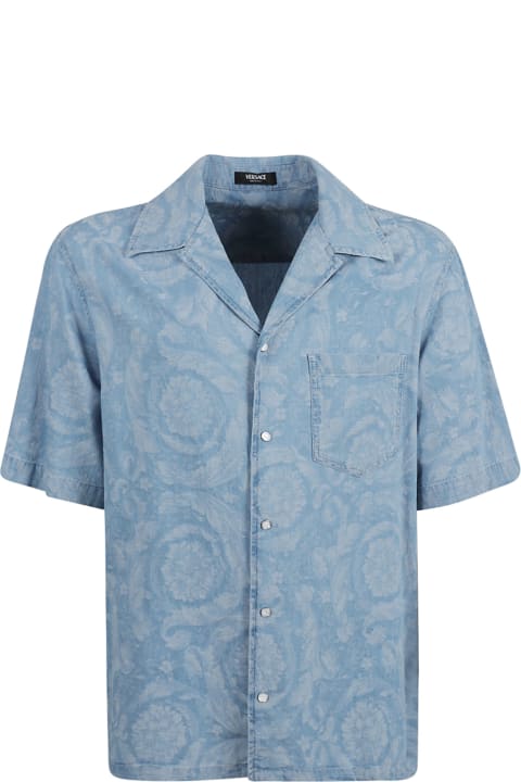 Homeware Versace Denim Floral Print Shirt