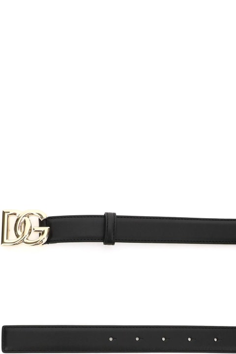 Dolce & Gabbana Belts for Women Dolce & Gabbana Dg Buckle Leather Belt