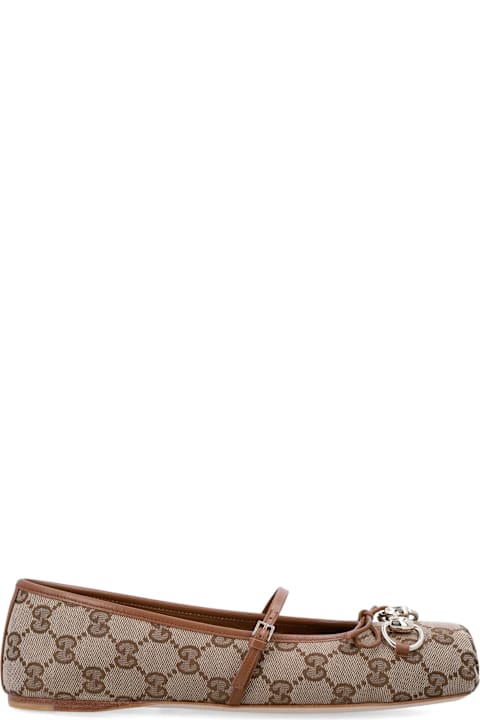 Gucci Horsebit Monogram Ballerina