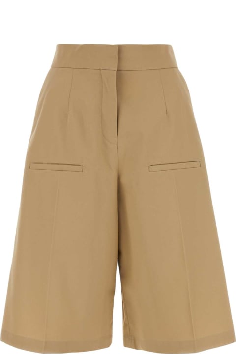 Pants & Shorts for Women Loewe Beige Cotton Bermuda Shorts