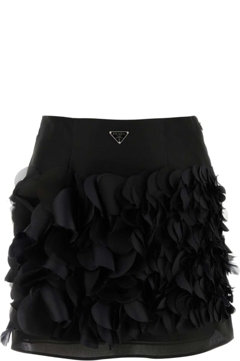 Prada for Women Prada Black Silk Mini Skirt