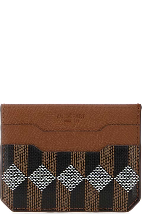 Au Départ Men Au Départ Printed Leather Card Holder