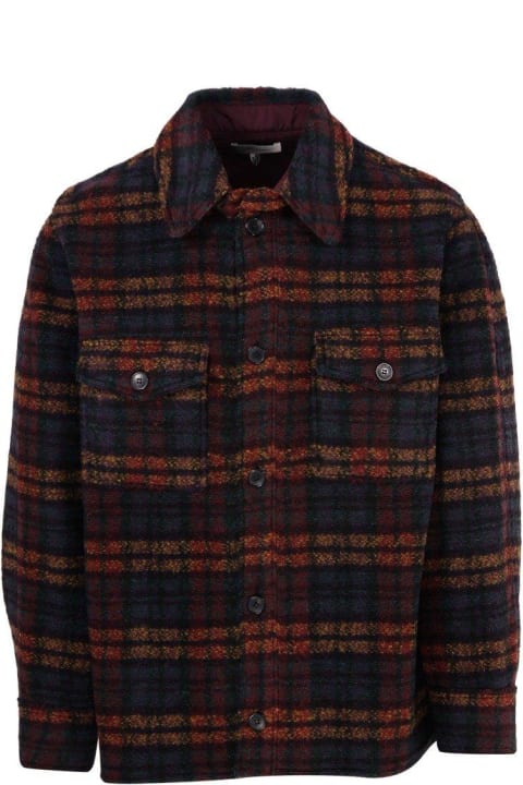 Coats & Jackets for Men Isabel Marant Pocket Patch Checked Shirt Jacket