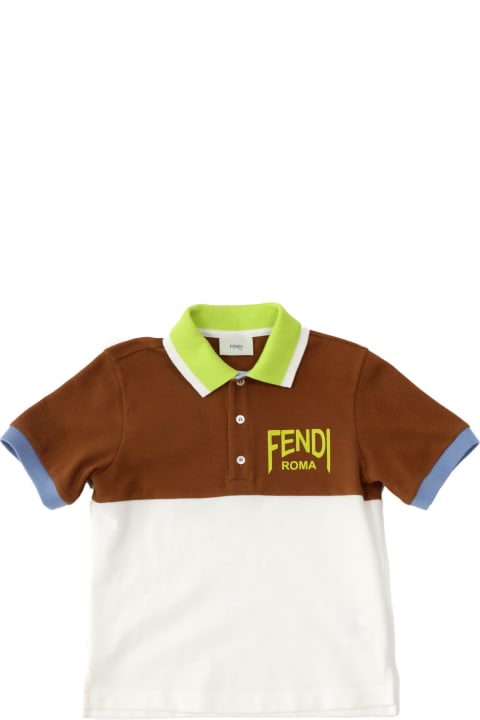 Fendi for Boys Fendi Color-block Polo Shirt