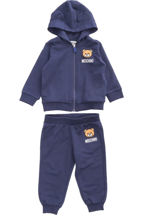 Topwear for Baby Girls Moschino Blue 2-piece Tracksuit