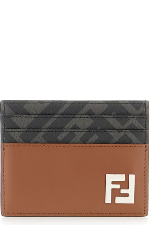 Fashion for Men Fendi Brown Leather Cardholder
