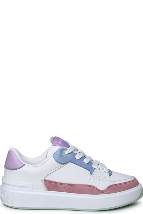 Shoes for Women Balmain Multicolor Leather Sneakers