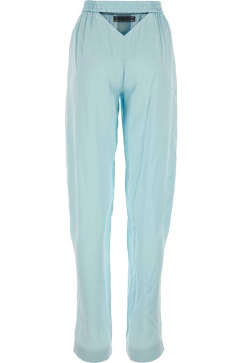 Alexander Wang for Women Alexander Wang Light Blue Satin Pyjama Pant