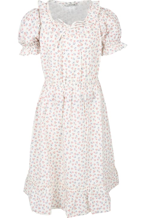 Ivory Dress For Girl With Flowers