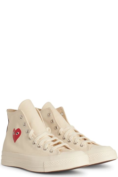 Comme des Garçons Play for Men Comme des Garçons Play Beige Tela Sneakers